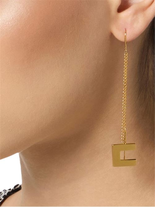 Orecchini dorati in ottone Elisabetta Franchi | OR16A56E2U95